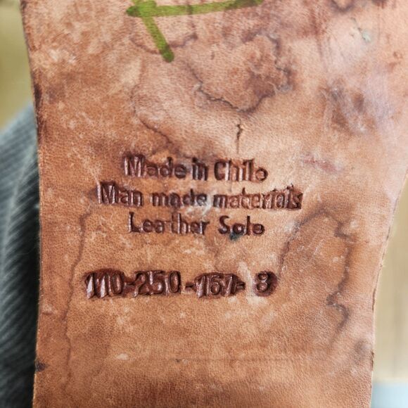 VINTAGE Colin Stuart Womens Size 8 Beige Lace Up Boho Combat Canvas Boots Chile - Picture 13 of 14